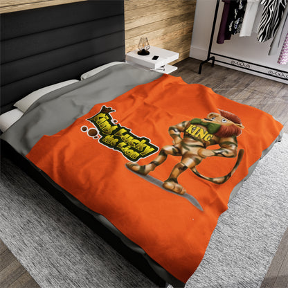 King Lucky Lion Velveteen Plush Blanket