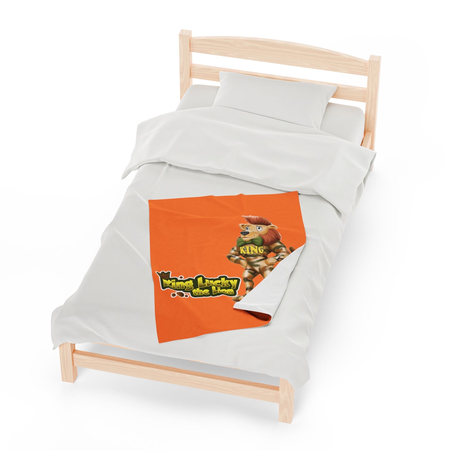 King Lucky Lion Velveteen Plush Blanket