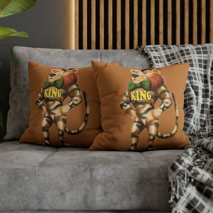 King Lucky Lion Spun Polyester Square Pillow Case