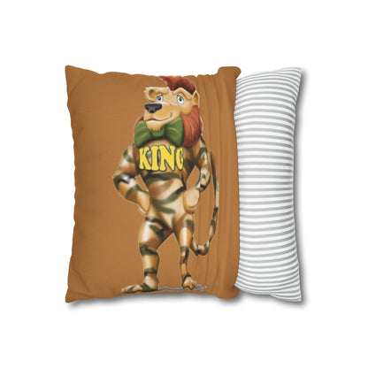 King Lucky Lion Spun Polyester Square Pillow Case