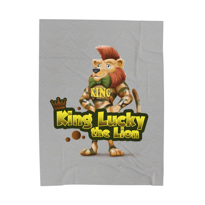King Lucky Lion Velveteen Plush Blanket