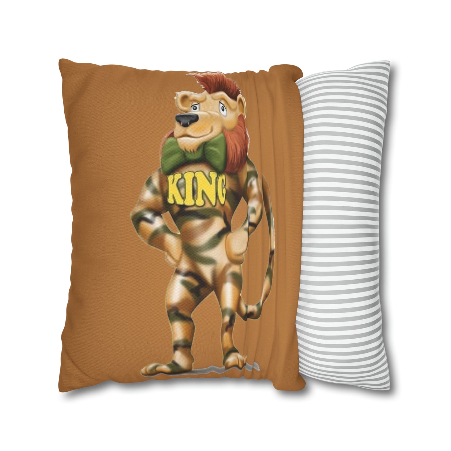 King Lucky Lion Spun Polyester Square Pillow Case