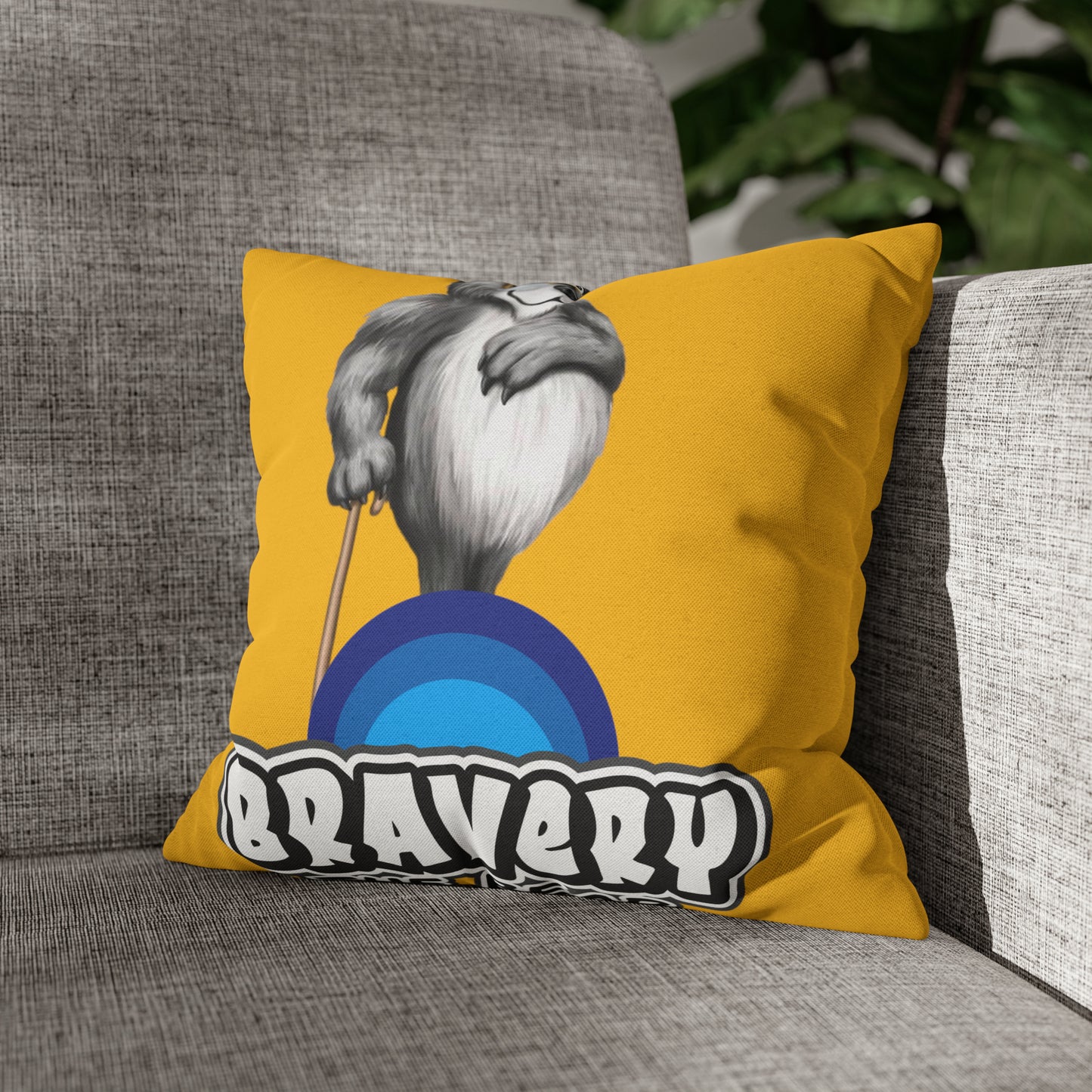 Bravery Spun Polyester Square Pillow Case