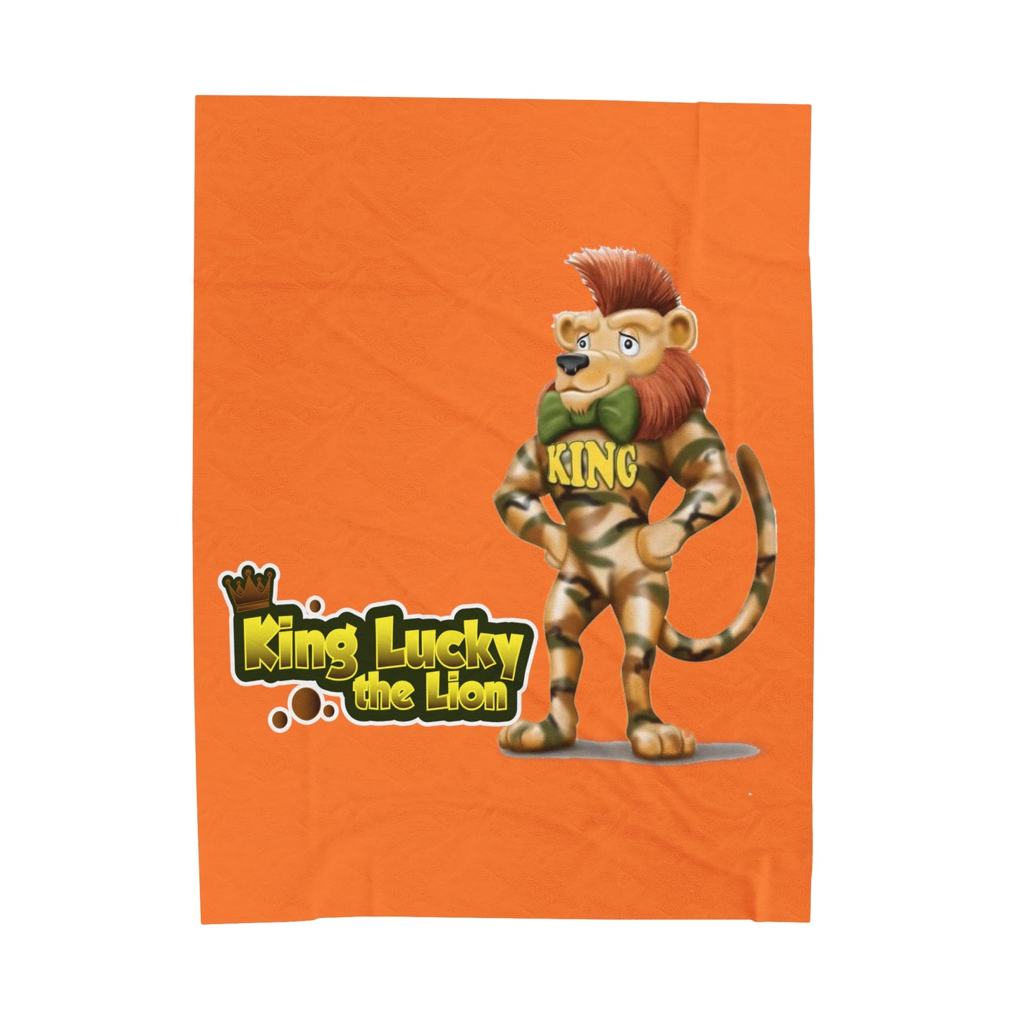 King Lucky Lion Velveteen Plush Blanket