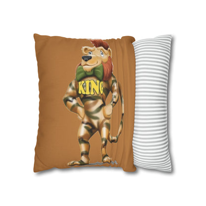 King Lucky Lion Spun Polyester Square Pillow Case