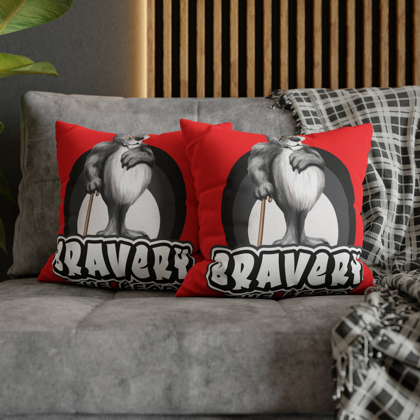 Bravery Spun Polyester Square Pillow Case