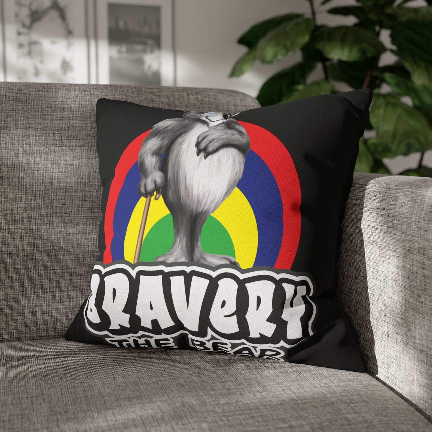 Bravery Spun Polyester Square Pillow Case