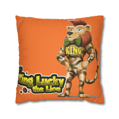 King Lucky Lion Spun Polyester Square Pillow Case