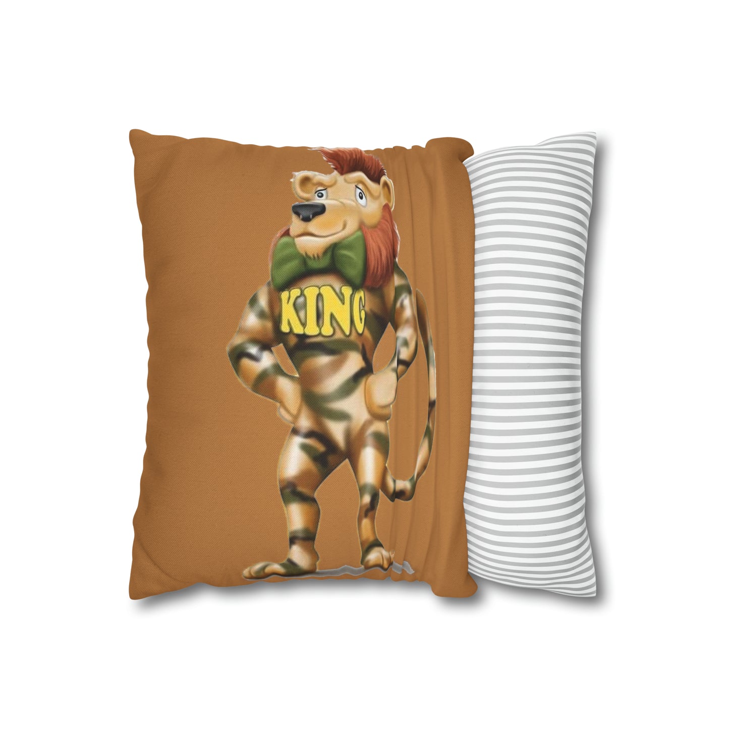 King Lucky Lion Spun Polyester Square Pillow Case