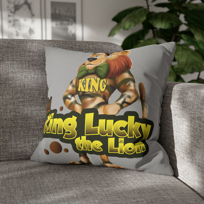 King Lucky Lion Spun Polyester Square Pillow Case