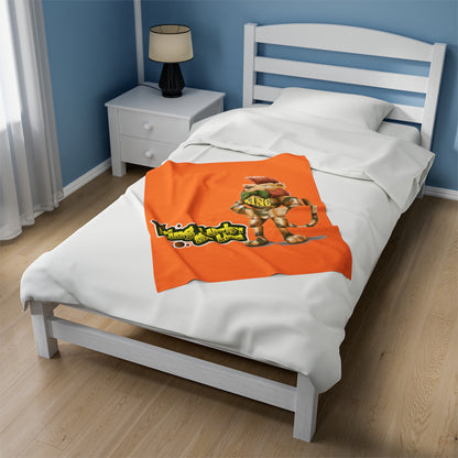 King Lucky Lion Velveteen Plush Blanket