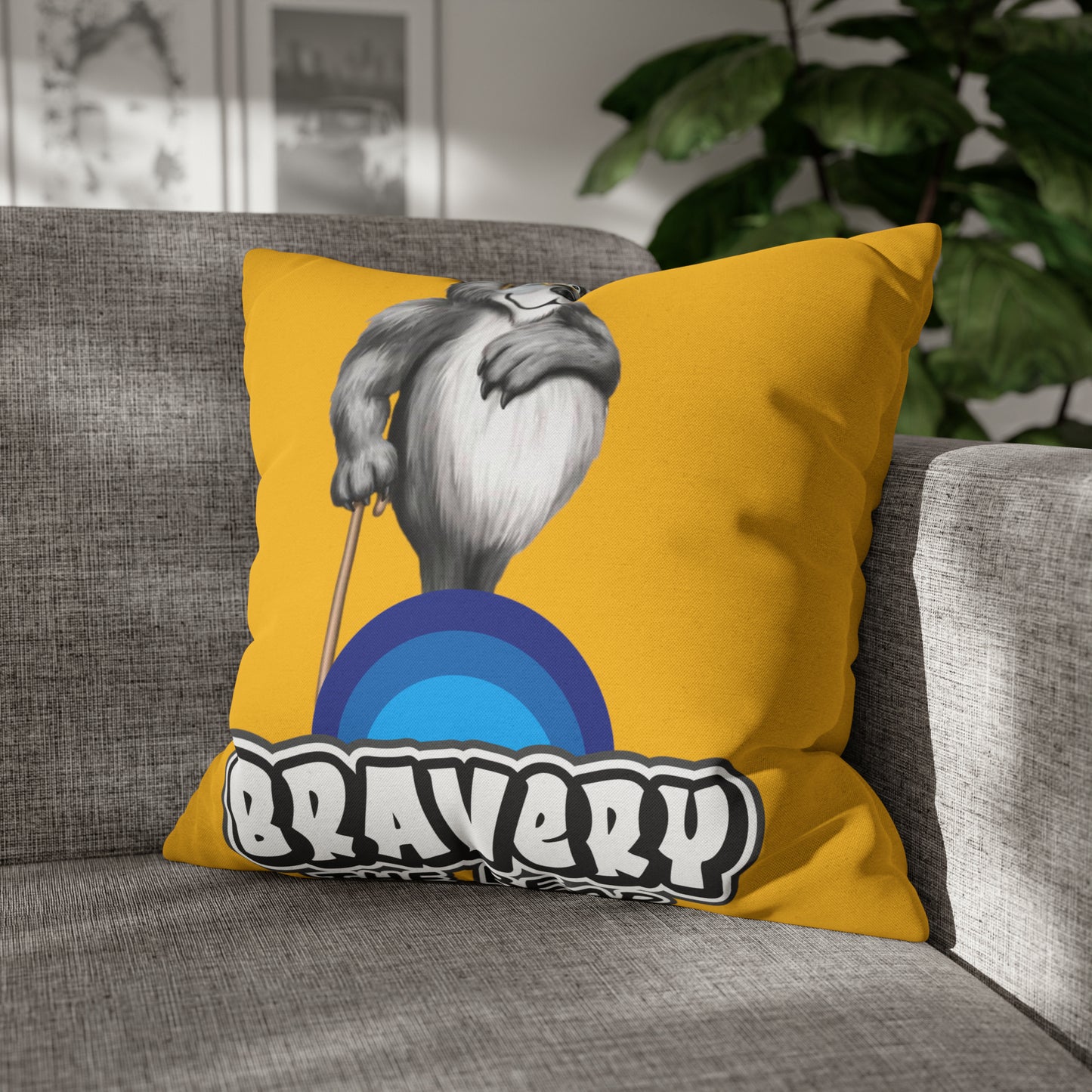 Bravery Spun Polyester Square Pillow Case