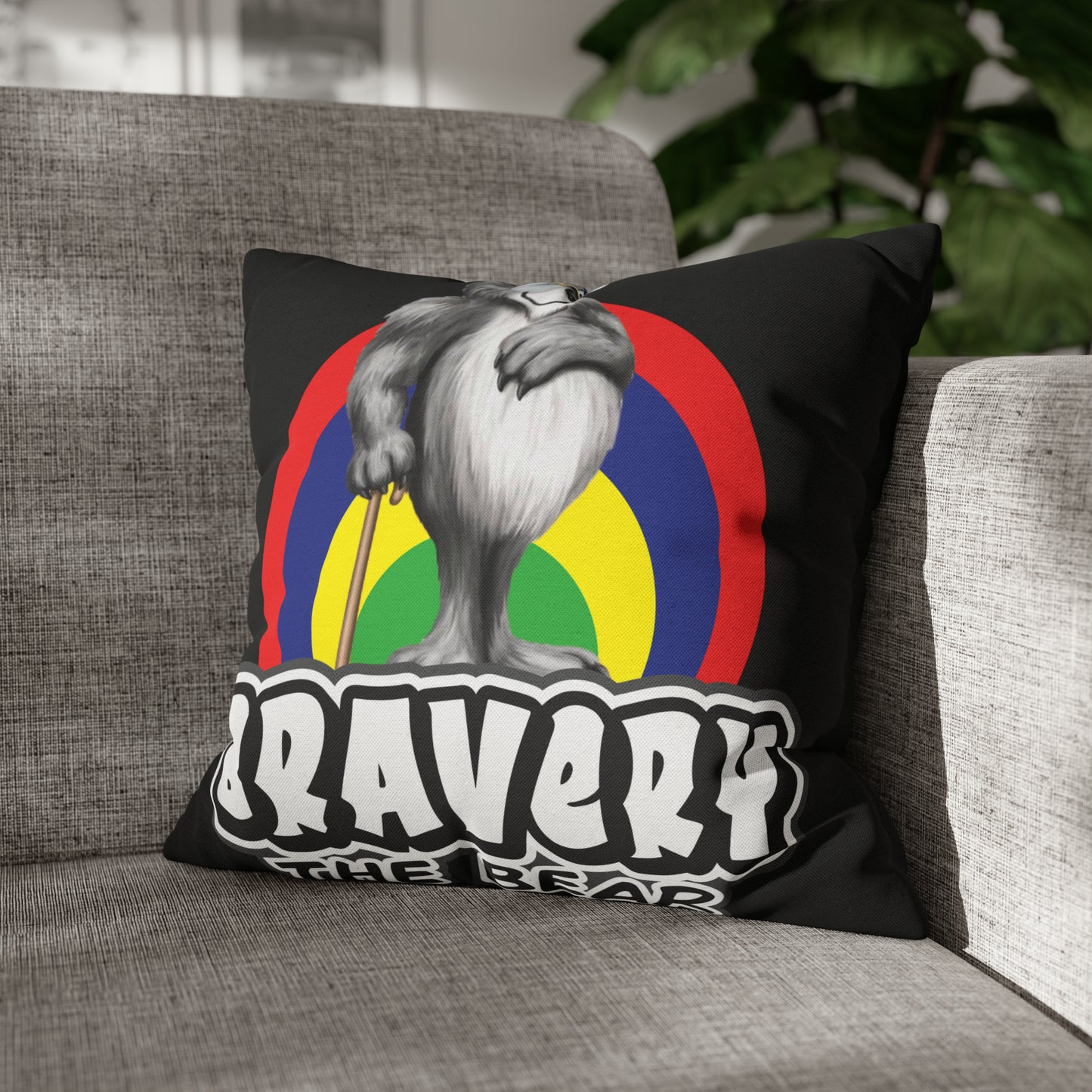 Bravery Spun Polyester Square Pillow Case