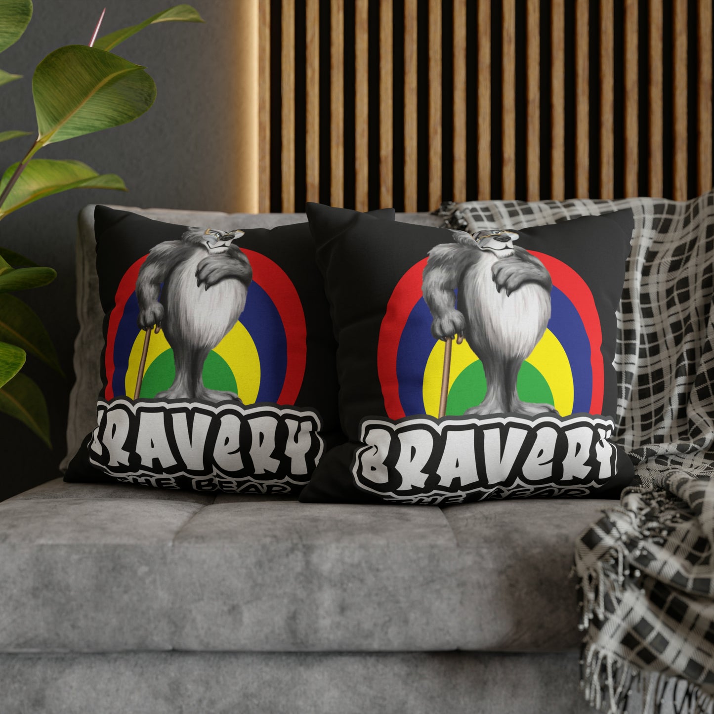 Bravery Spun Polyester Square Pillow Case