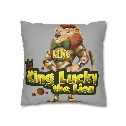 King Lucky Lion Spun Polyester Square Pillow Case