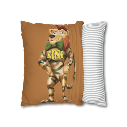 King Lucky Lion Spun Polyester Square Pillow Case