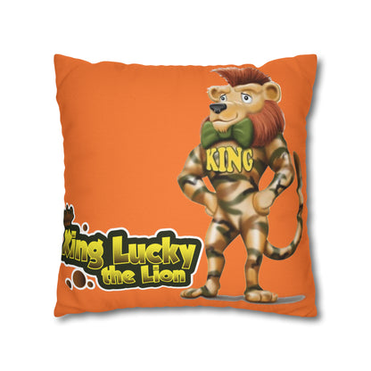 King Lucky Lion Spun Polyester Square Pillow Case