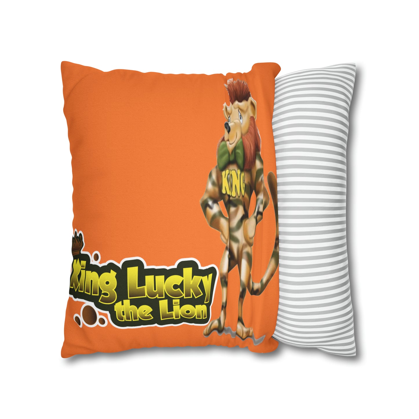 King Lucky Lion Spun Polyester Square Pillow Case