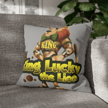 King Lucky Lion Spun Polyester Square Pillow Case