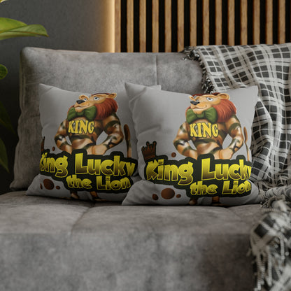 King Lucky Lion Spun Polyester Square Pillow Case