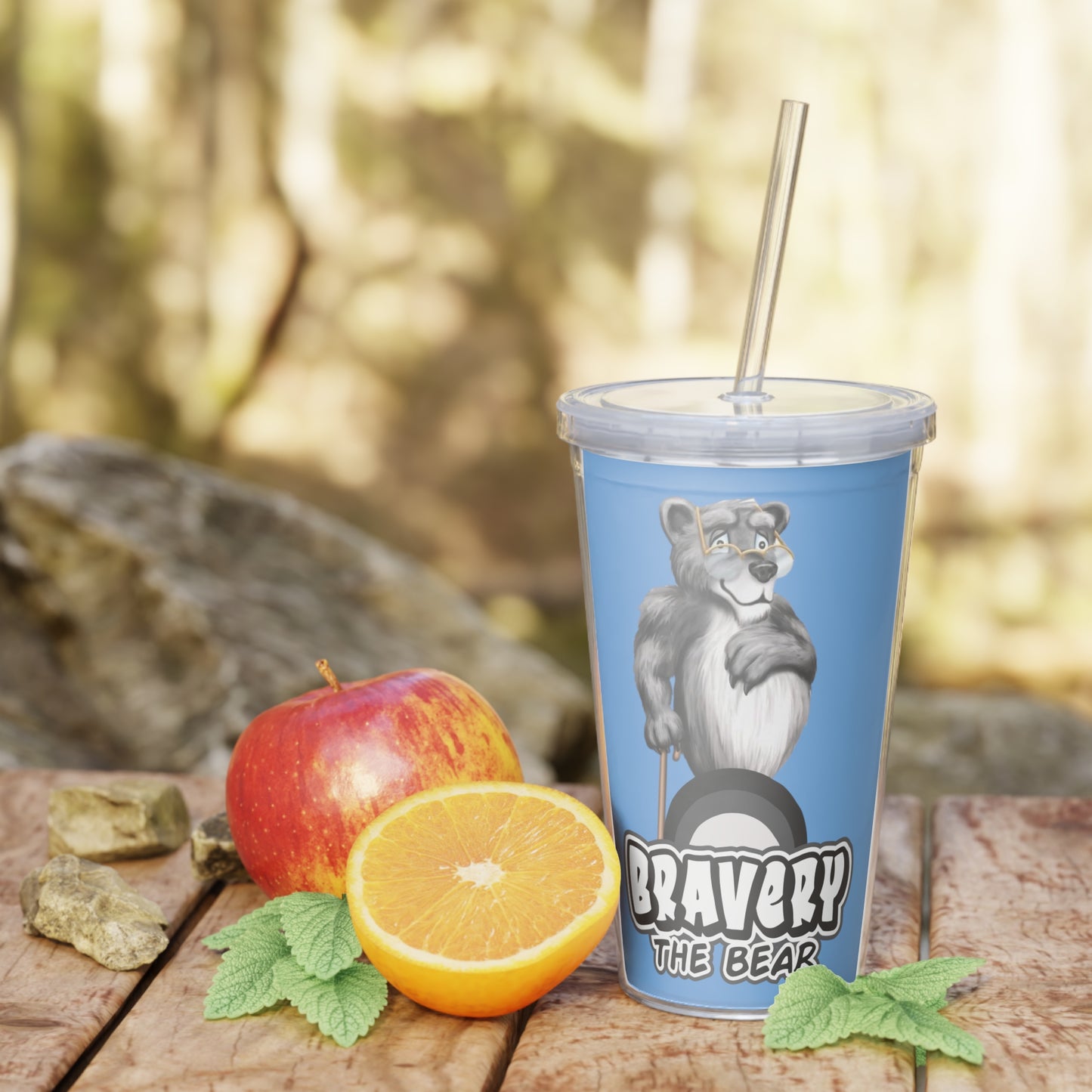 Bravery Plastic Tumbler with Straw