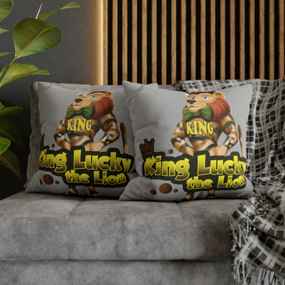 King Lucky Lion Spun Polyester Square Pillow Case