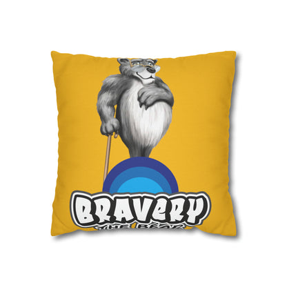 Bravery Spun Polyester Square Pillow Case