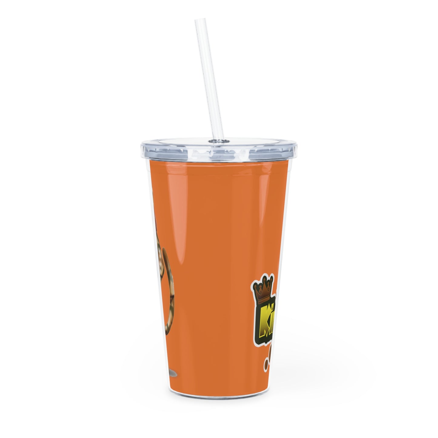 King Lucky Lion Plastic Tumbler with Straw