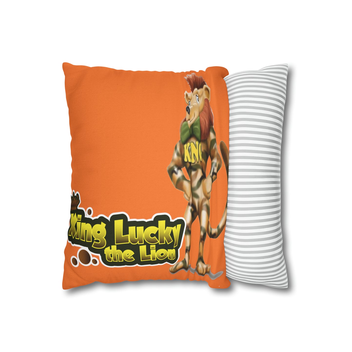 King Lucky Lion Spun Polyester Square Pillow Case