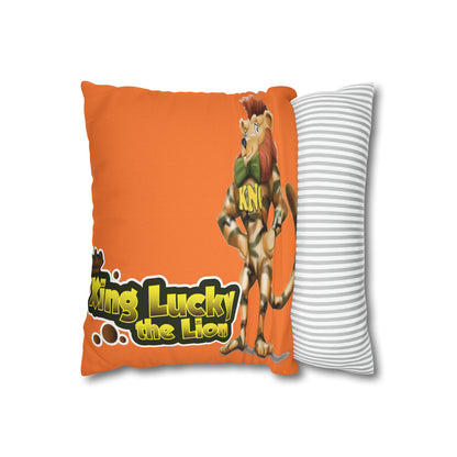 King Lucky Lion Spun Polyester Square Pillow Case