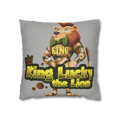 King Lucky Lion Spun Polyester Square Pillow Case