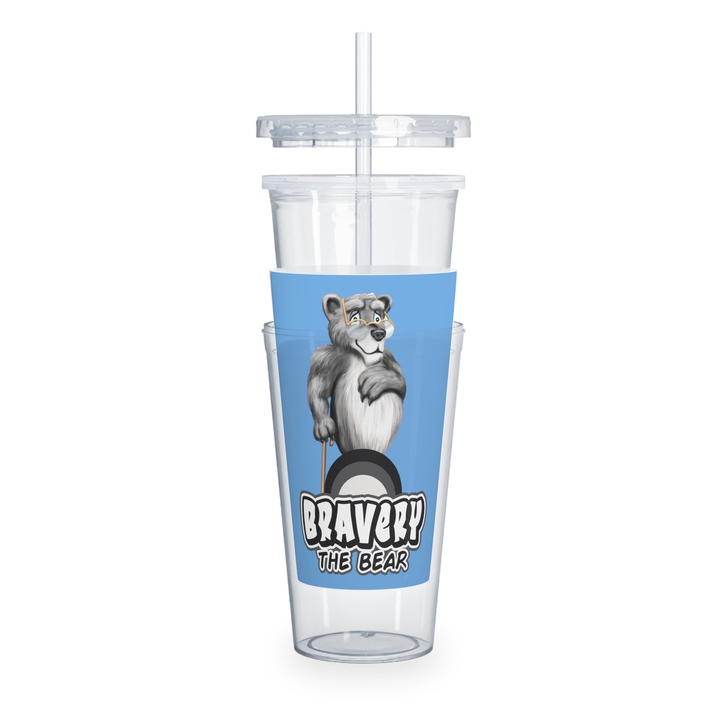 Bravery Plastic Tumbler with Straw