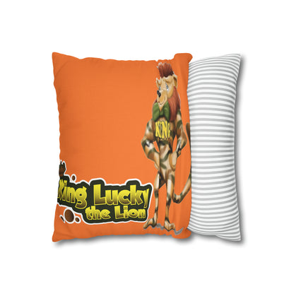 King Lucky Lion Spun Polyester Square Pillow Case