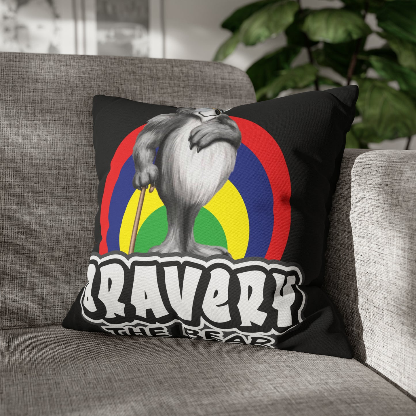 Bravery Spun Polyester Square Pillow Case