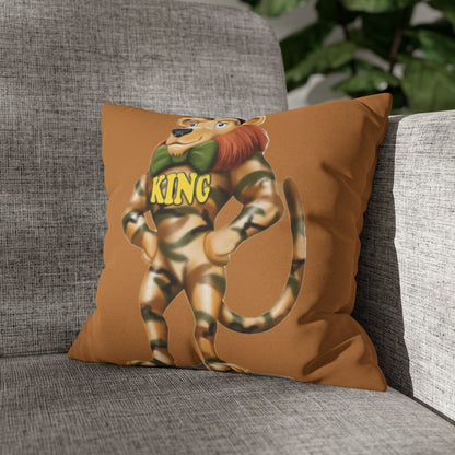 King Lucky Lion Spun Polyester Square Pillow Case