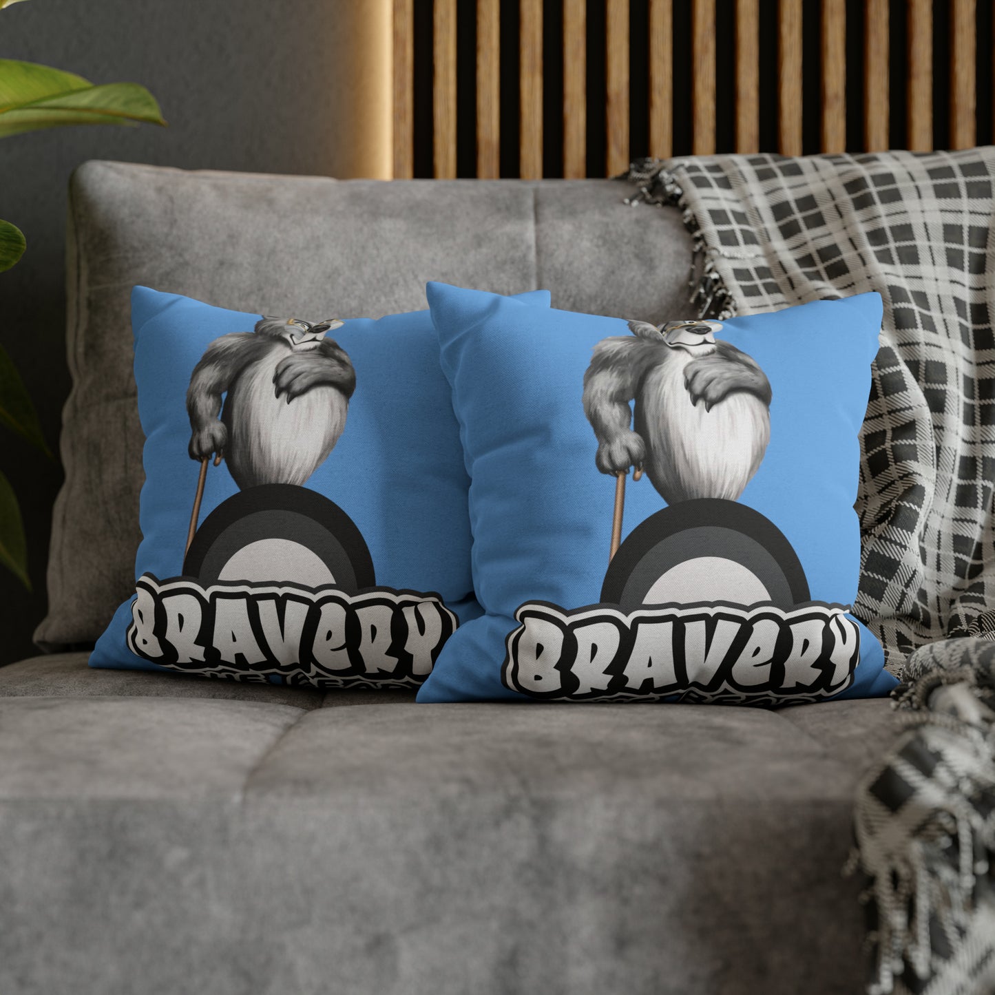 Bravery Spun Polyester Square Pillow Case