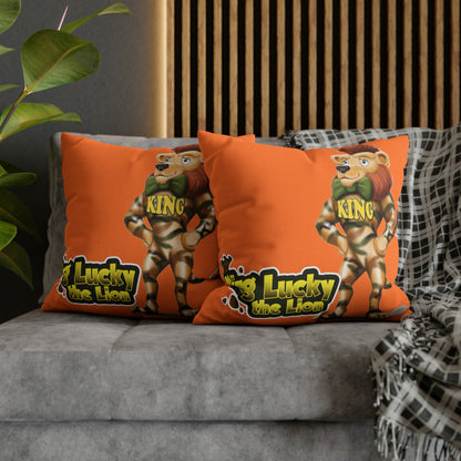 King Lucky Lion Spun Polyester Square Pillow Case