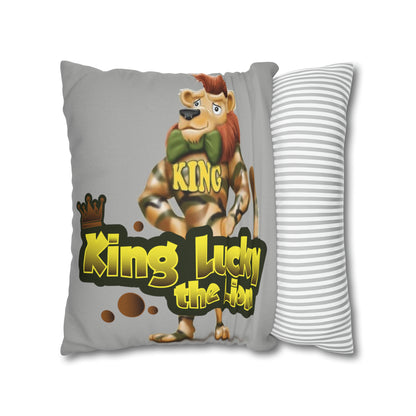 King Lucky Lion Spun Polyester Square Pillow Case