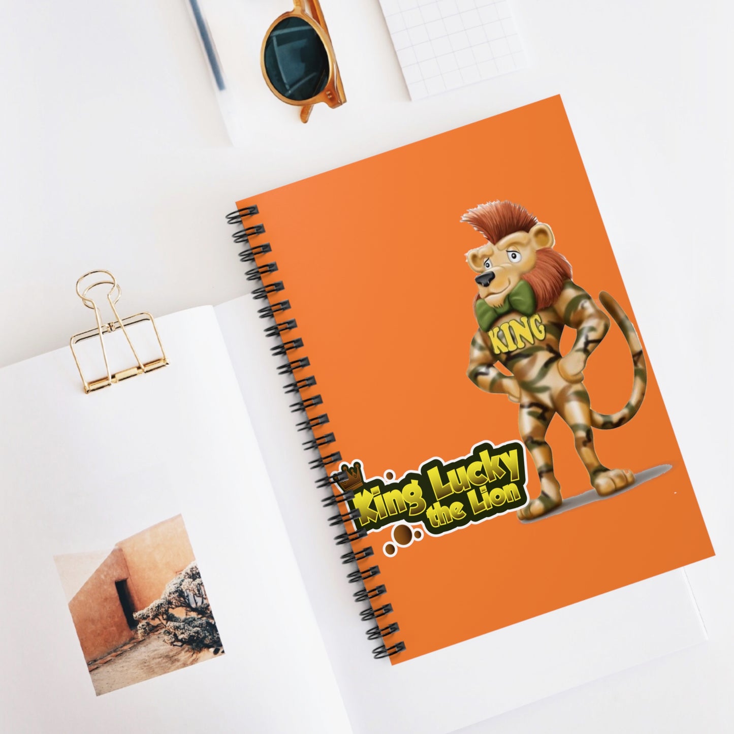 King Lucky Lion Spiral Notebook - Ruled Line