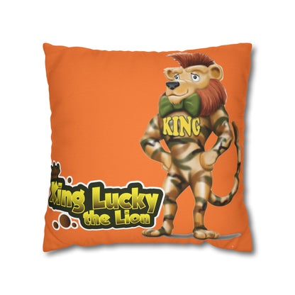 King Lucky Lion Spun Polyester Square Pillow Case