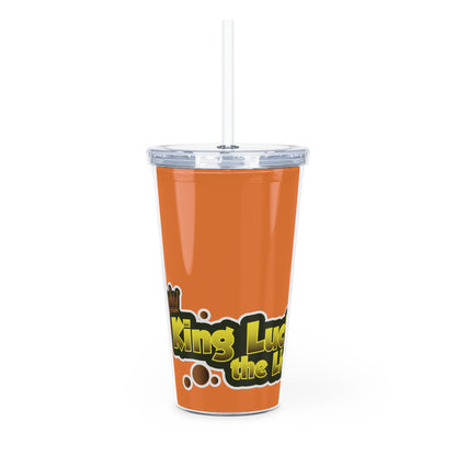 King Lucky Lion Plastic Tumbler with Straw