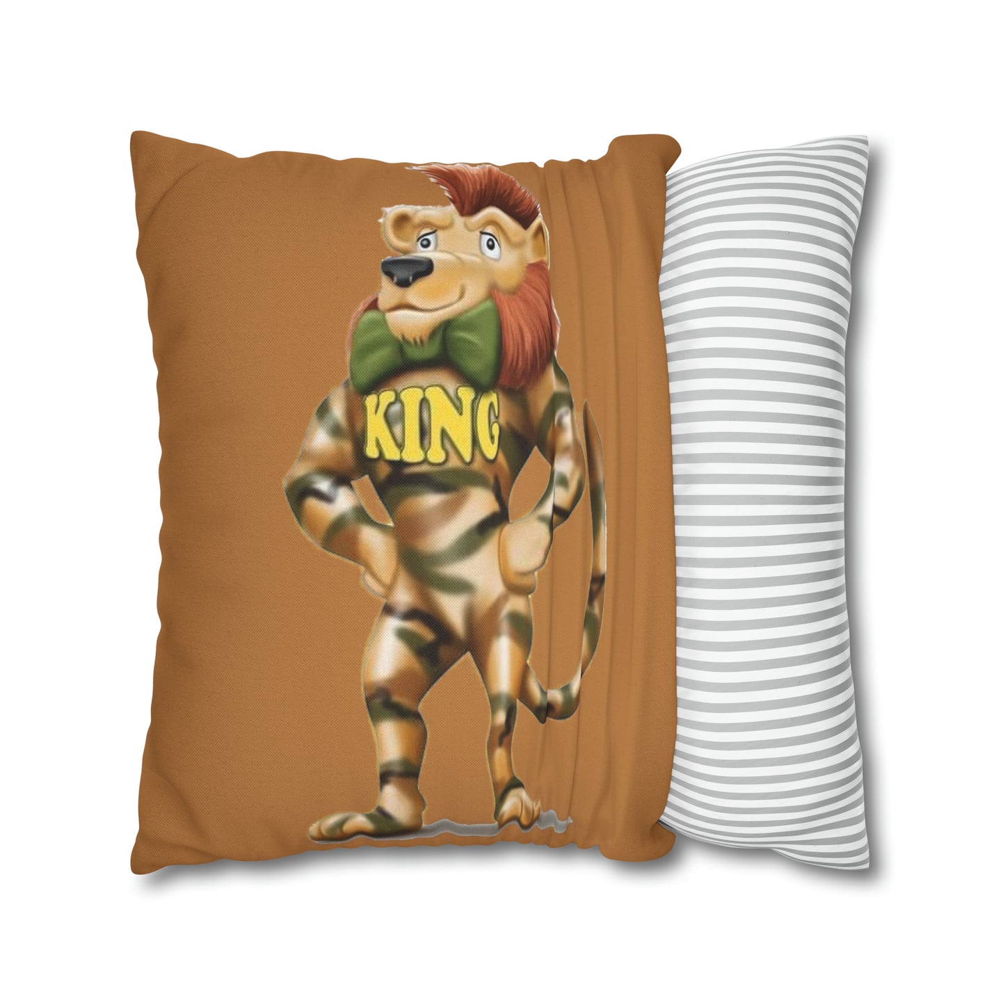 King Lucky Lion Spun Polyester Square Pillow Case