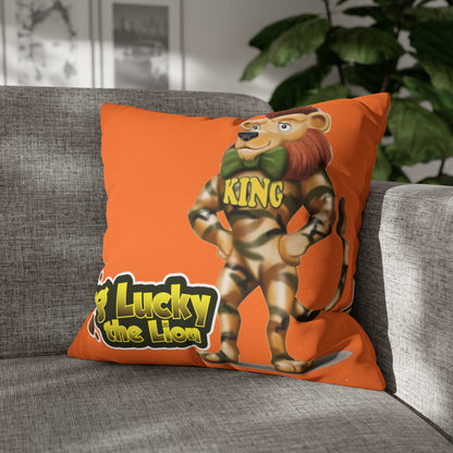 King Lucky Lion Spun Polyester Square Pillow Case