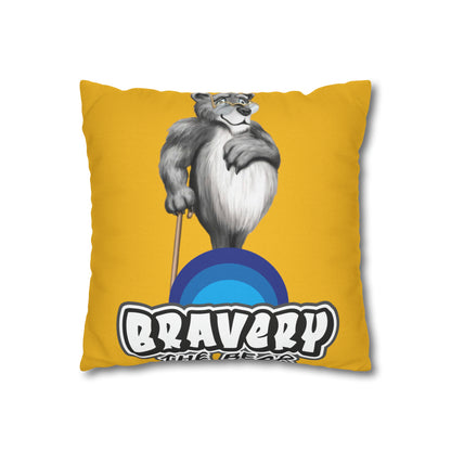 Bravery Spun Polyester Square Pillow Case