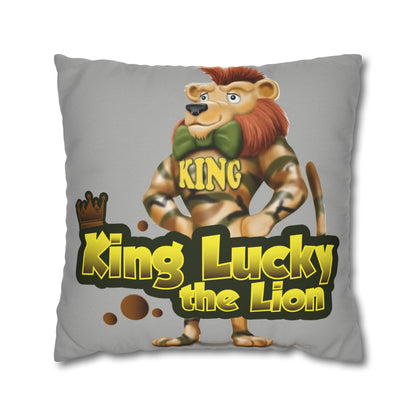 King Lucky Lion Spun Polyester Square Pillow Case