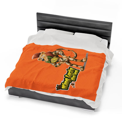 King Lucky Lion Velveteen Plush Blanket