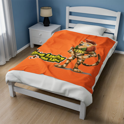 King Lucky Lion Velveteen Plush Blanket