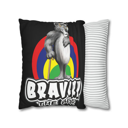 Bravery Spun Polyester Square Pillow Case