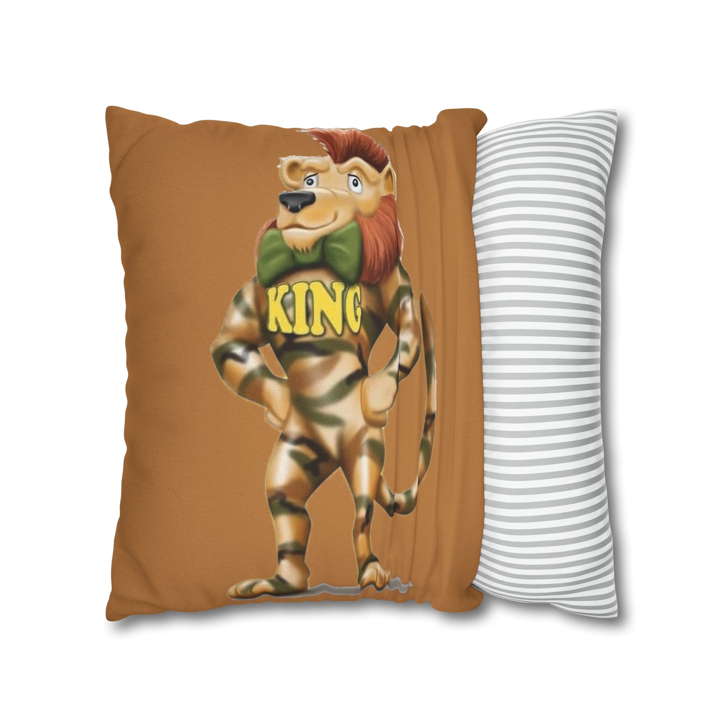 King Lucky Lion Spun Polyester Square Pillow Case