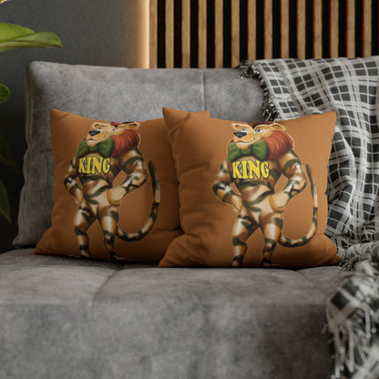 King Lucky Lion Spun Polyester Square Pillow Case